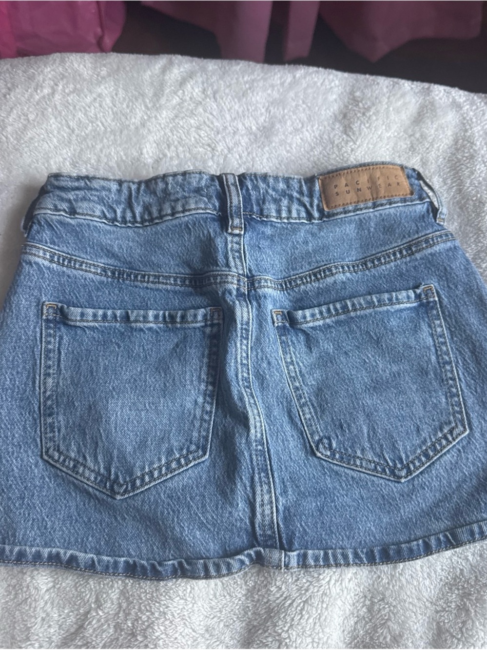 PacSun Light Blue Denim Mini Skirt